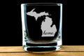 Michigan Engraved Whiskey Glass