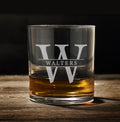 Split Monogram Whiskey Glass