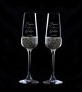 Personalized Champagne Toasting Glass Pair