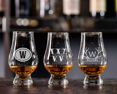 Three engraved Glencairn glasses 